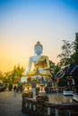 Beautiful big buddha image at Wat Phra That Doi Kham. Chiang Mai, Thailand. Wat Phra That Doi Kham (Wat Doi Kham or the Golden