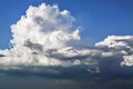 Beautiful big clouds floating in the sky. Royalty Free Stock Photo