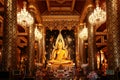 Beautiful big golden buddha statue name Phra Phuttha Chinnarat