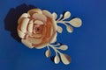 beautiful big paper flowers. stylish decor for a holiday and walls in the interior. background for the design.