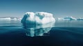Beautiful big white iceberg underwater. Global warming and melting glaciers, concept. Hidden Danger And Global Warming, Generative Royalty Free Stock Photo