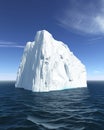 Beautiful big white iceberg underwater. Global warming and melting glaciers, concept. Iceberg in the ocean with a view Royalty Free Stock Photo