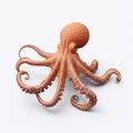 Beautiful big wild octopus looking forward is shown in full length, Ai generated Royalty Free Stock Photo