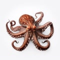 Beautiful big wild octopus looking forward is shown in full length, Ai generated Royalty Free Stock Photo