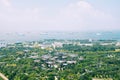 Beautiful bird`s-eye view shot of Garden by the Bay in Singapore Royalty Free Stock Photo