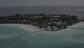 A beautiful bird\'s eye view of tropical islands in the Maldives. Aerial photography of exotic tropical islands.