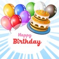 Beautiful birthday card vector