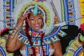 Beautiful Black Carnival queen at Junkanoo in The Bahamas Royalty Free Stock Photo