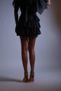 Beautiful black dress, back view Royalty Free Stock Photo