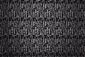 Beautiful black fabric with white pattern and textile texture background Royalty Free Stock Photo