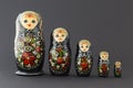 Beautiful black matryoshka dolls