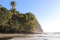 Anse Couleuvre Black Sand Beach Martinique Islands Caribbean Sea