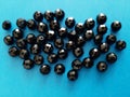 Beautiful black beads Royalty Free Stock Photo