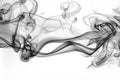 Beautiful black smoke abstract on white background, fire design Royalty Free Stock Photo