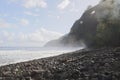 Beautiful black stone beach - waipio valley, hawaii