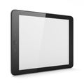 Beautiful black tablet pc on white background