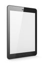 Beautiful black tablet pc on white background
