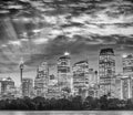 Beautiful black and white skyline of Sydney, Australia Royalty Free Stock Photo