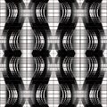 Beautiful black and white waves seamless pattern. Wavy lines and stripes surface vector background. Borders. Lines ornament with Royalty Free Stock Photo