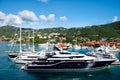 Beautiful black yacht in Saint Thomas, USA Royalty Free Stock Photo