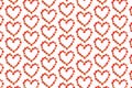 Blank heart pattern of strawberries Royalty Free Stock Photo