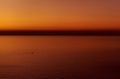 Beautiful blazing sunset over the Mediterranean Sea Royalty Free Stock Photo