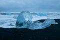 Beautiful blocks of ice at Diamon beach Royalty Free Stock Photo