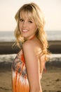 Beautiful blond beach girl. Royalty Free Stock Photo