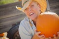 Beautiful Blond Female Rancher Wearing Cowboy Hat