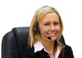 Beautiful blond Receptionist Royalty Free Stock Photo