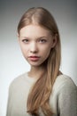 Beautiful blond teen girl portrait