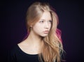 Beautiful blond teen girl portrait Royalty Free Stock Photo