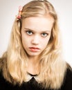 Beautiful Blond Teenage Girl Looking In The Camera Royalty Free Stock Photo