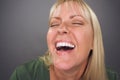 Beautiful Blond Woman Laughing Royalty Free Stock Photo