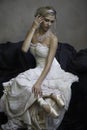 Beautiful blonde bridal ballerina Royalty Free Stock Photo