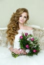 Beautiful blonde elegant Bride Royalty Free Stock Photo