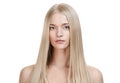 Beautiful Blonde Girl. Healthy Long Hair Royalty Free Stock Photo