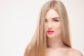 Beautiful Blonde Girl. Healthy Long Hair. Royalty Free Stock Photo