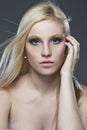 Beautiful blonde hair blue eyes Royalty Free Stock Photo