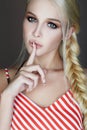 Beautiful blonde young woman portrait Royalty Free Stock Photo