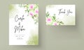 Beautiful blooming rose flower wedding invitation floral design