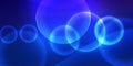 Beautiful Blue Abstract Glowing Blur Background Wallpaper Concept. Modern Bokeh and glowing circle