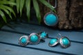Image of beautiful blue accessories Royalty Free Stock Photo