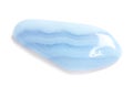 Beautiful blue agate gemstone on white Royalty Free Stock Photo