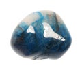 Beautiful blue apatite isolated on white. Natural gemstone Royalty Free Stock Photo