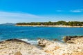 Beautiful blue bay on Adriatic sea in Croatia, Dugi Otok island Royalty Free Stock Photo