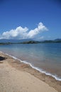 Beautiful blue beach in indonesia Royalty Free Stock Photo