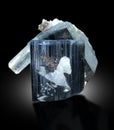 Beautiful Blue Cap Tourmaline With Aquamarine crystal Mineral specimen form skardu Pakistan