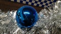 Big blue Christmas ball