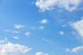 Beautiful blue clouds in the sky. Blue sky background